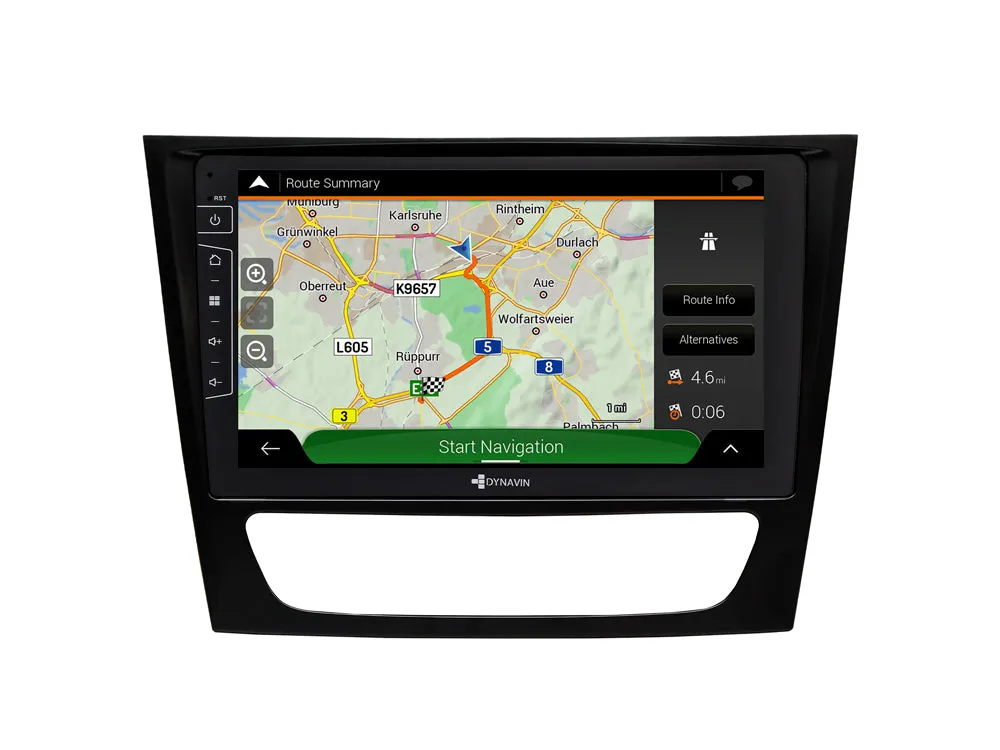 Dynavin 9 Plus Radio Navigation Mercedes E-Class W211 (02-09) 9" Touchscreen Android Auto / Apple Carplay