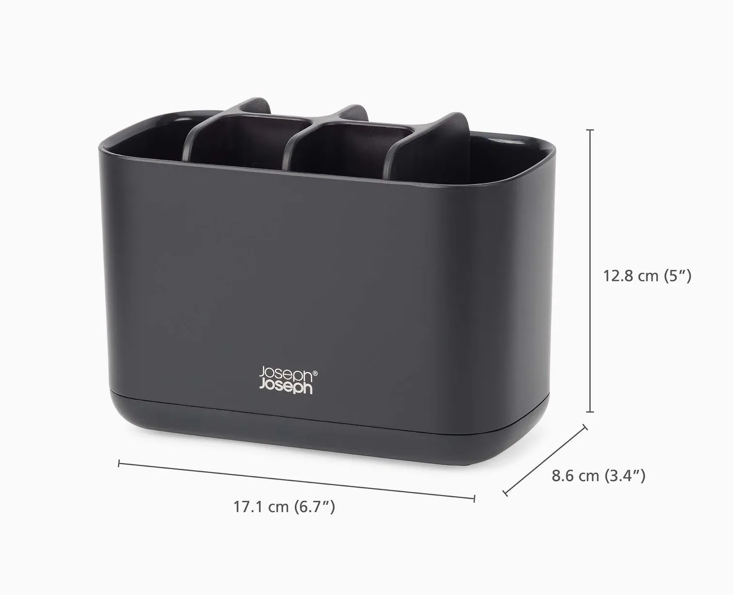 EasyStore™ Large Matt Black Toothbrush Holder