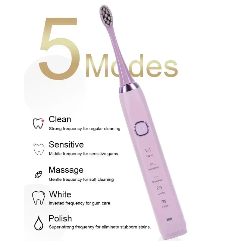 Electric Toothbrush USB Rechargeable IPX7 Waterproof S100 Ultrasonic SonicToothbrush Electric for Adult Suitable for Gift