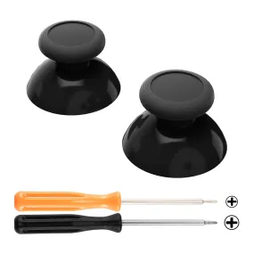 eXtremeRate Black Replacement 3D Joystick Thumbsticks, Analog Thumb Sticks with Phillips Screwdriver for Nintendo Switch Pro Controller - KRM503