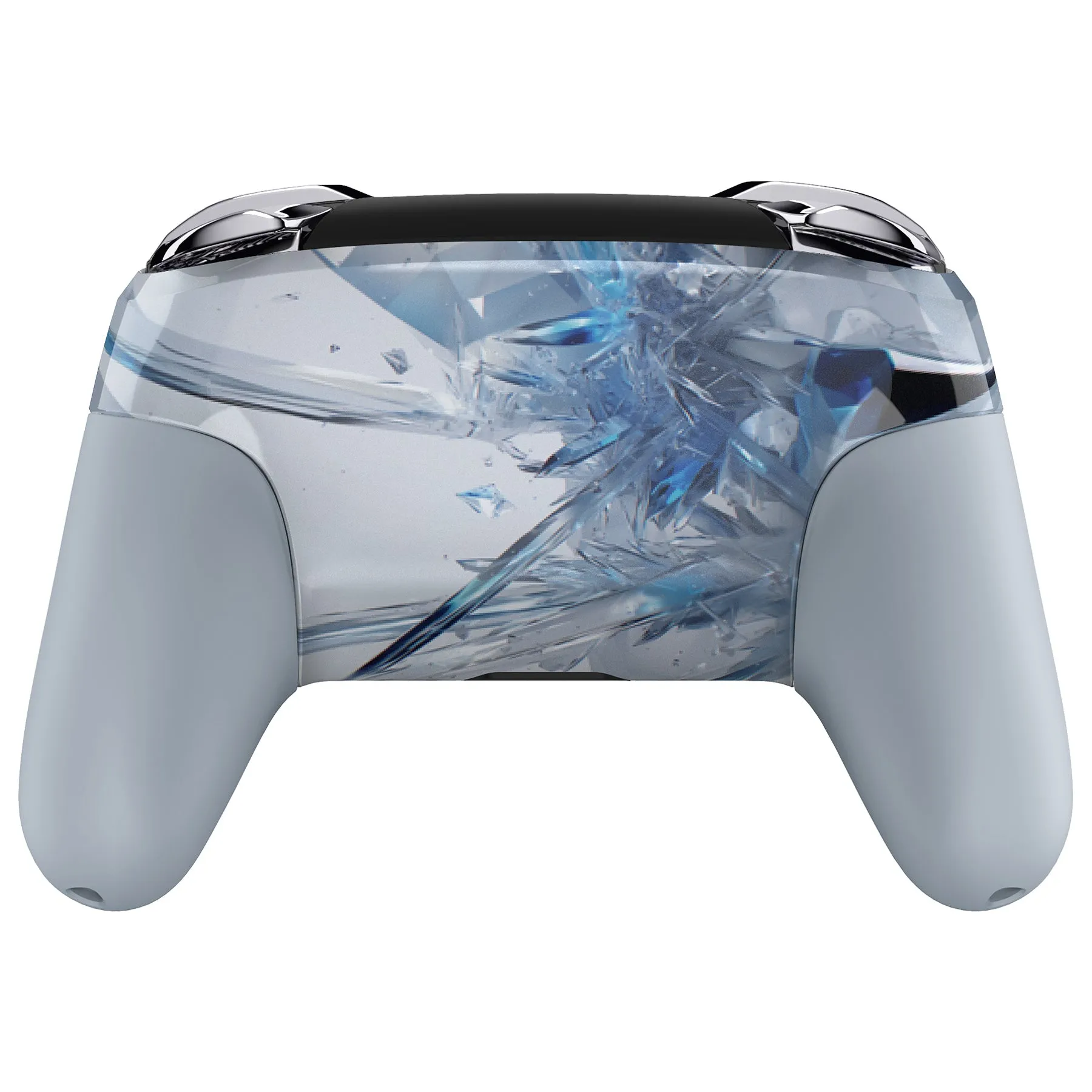 eXtremeRate Crystal Dragon Faceplate Backplate Handles for NS Switch Pro Controller - FRT110