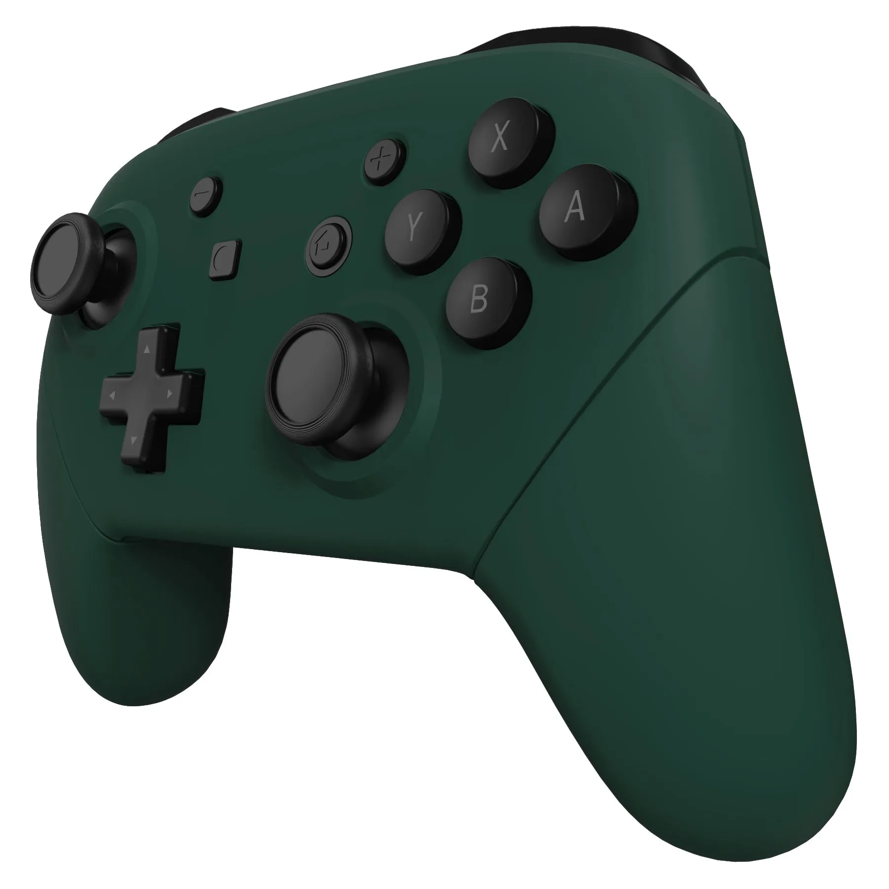 eXtremeRate Forest Green Faceplate Backplate Handles for NS Switch Pro Controller, Soft Touch DIY Replacement Grip Housing Shell Cover for NS Switch Pro - Controller NOT Included - FRP354