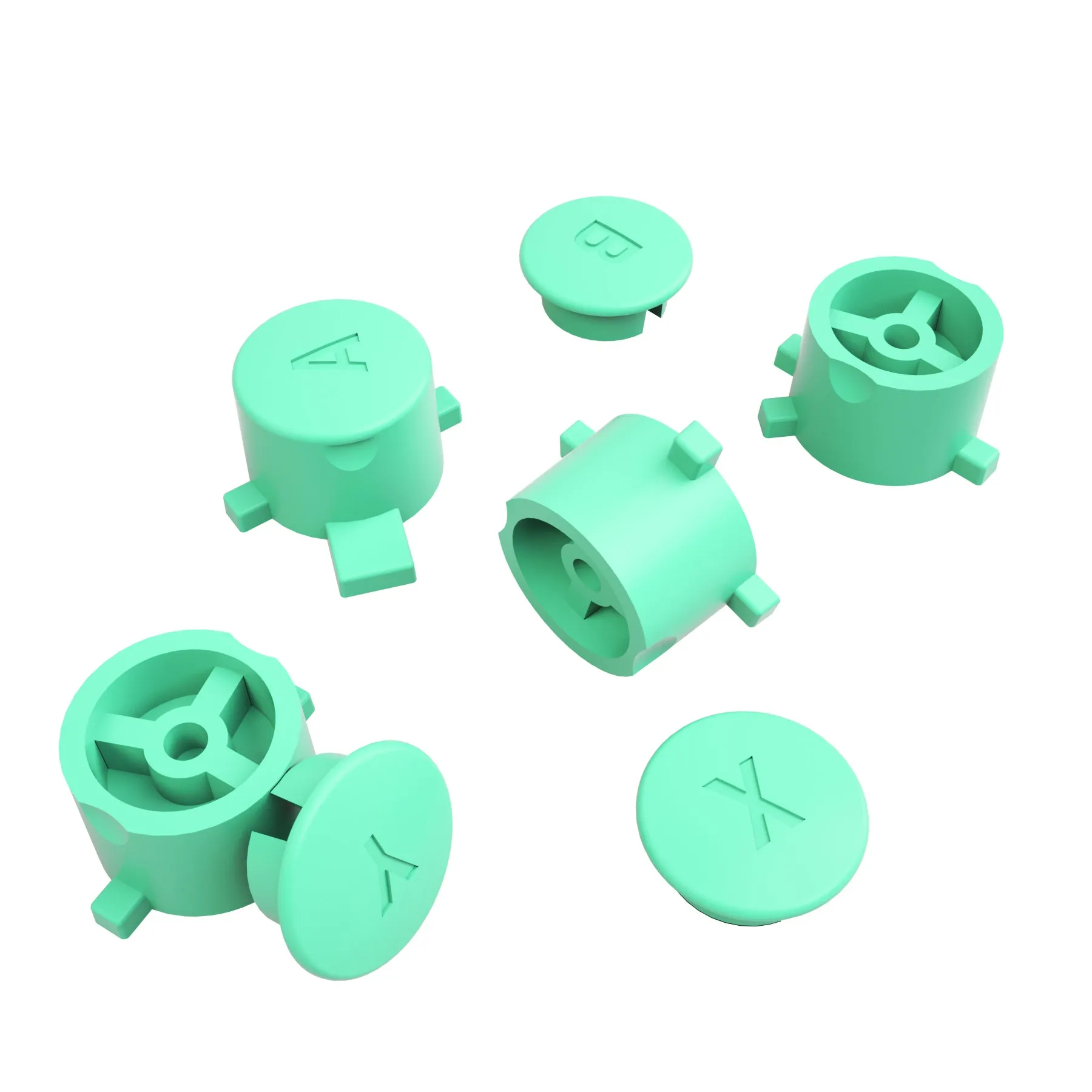 eXtremeRate Mint Green Interchangeable ABXY Buttons for Nintendo Switch Pro Controller, DIY Swappable Replacement ABXY for NS Pro Controller- Controller NOT Included - KRH607