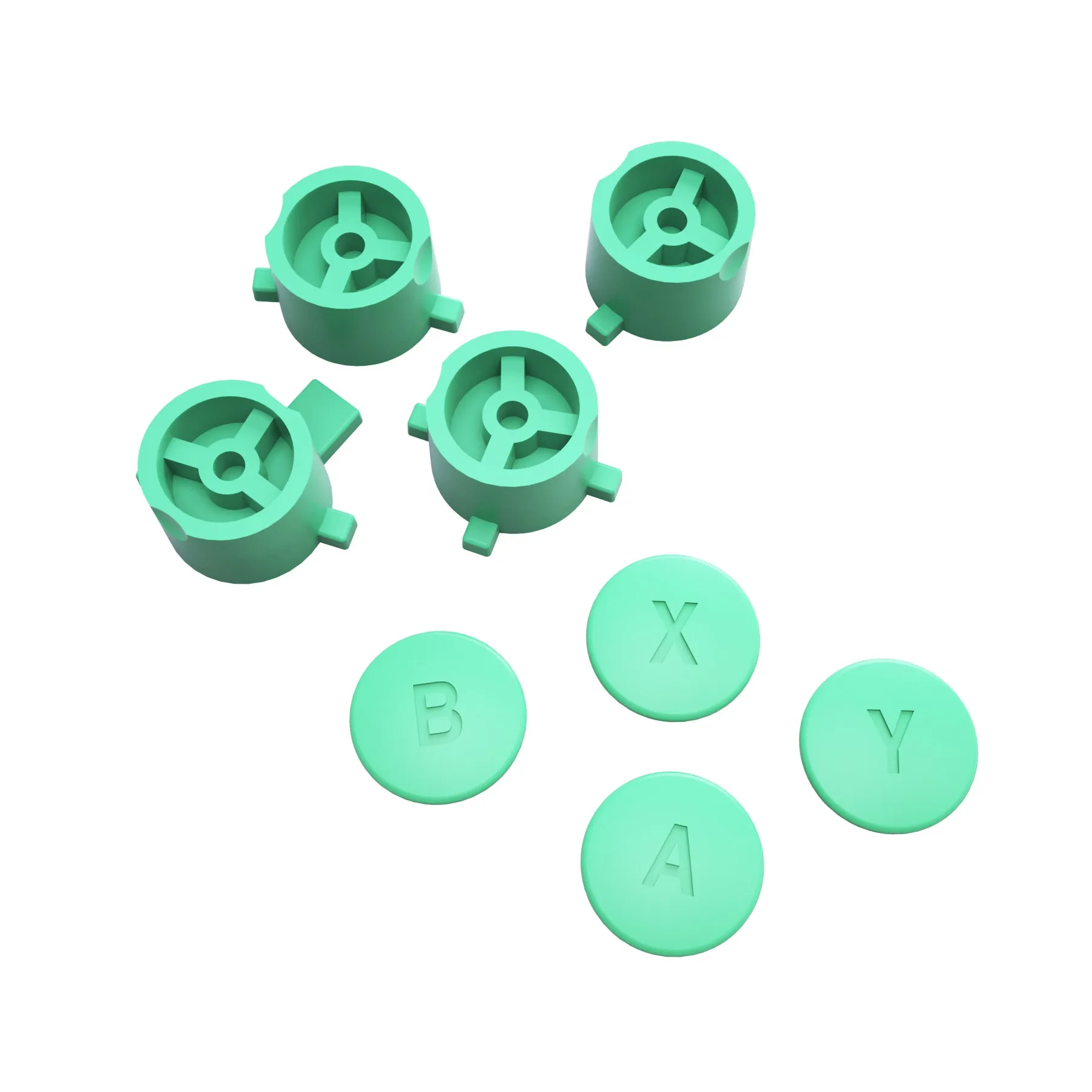 eXtremeRate Mint Green Interchangeable ABXY Buttons for Nintendo Switch Pro Controller, DIY Swappable Replacement ABXY for NS Pro Controller- Controller NOT Included - KRH607