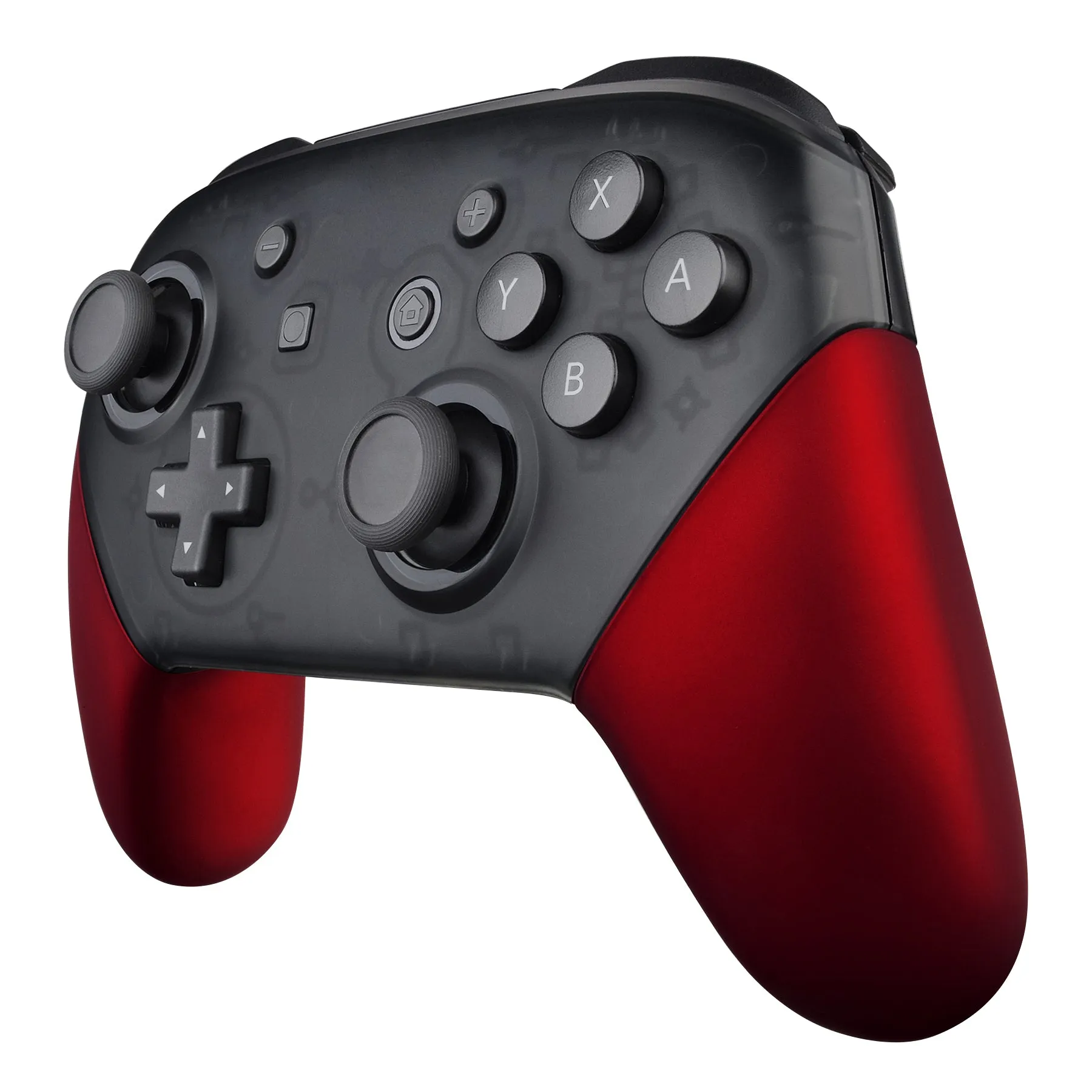 eXtremeRate Red Replacement Handle Grips for Nintendo Switch Pro Controller, Soft Touch DIY Hand Grip Shell for Nintendo Switch Pro - Controller NOT Included - GRP302