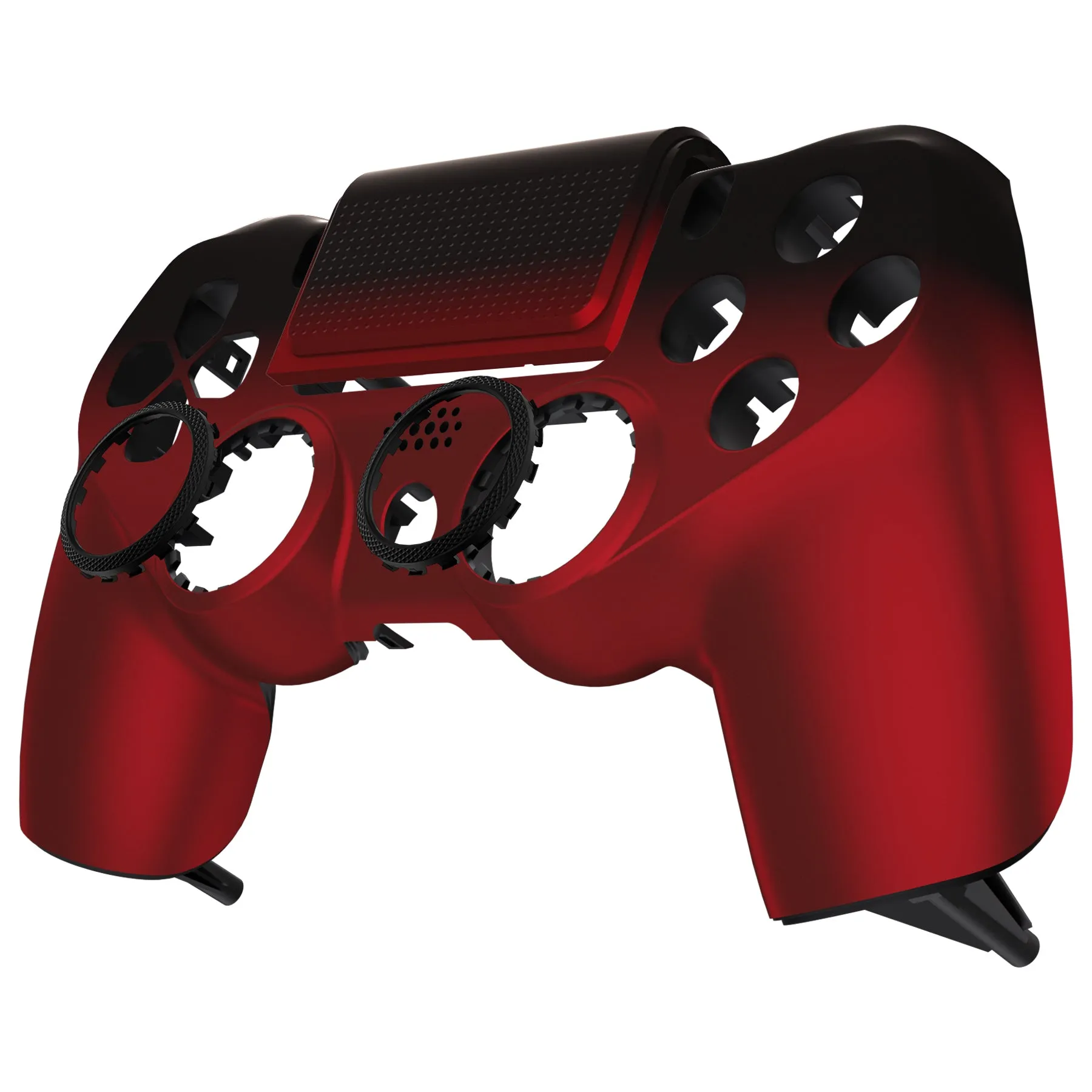 eXtremeRate Shadow Scarlet Red Replacement Faceplate Touchpad, Redesigned Soft Touch Housing Shell Touch Pad Compatible with PS4 Slim Pro Controller JDM-040/050/055 - Controller NOT Included - GHP4P005