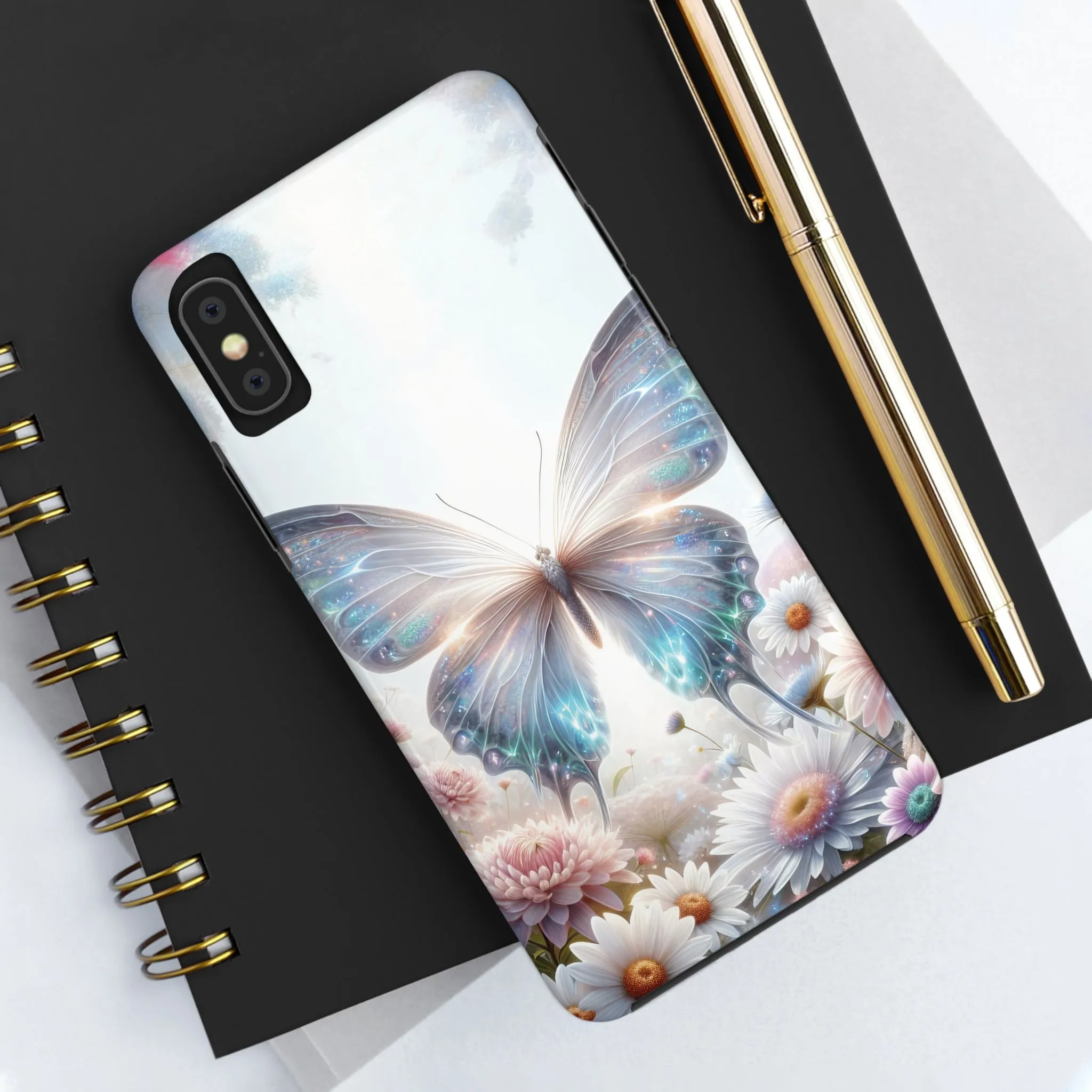 Fantasy Butterfly and Floral design Tough Phone Case compatible with a large variety of iphone models