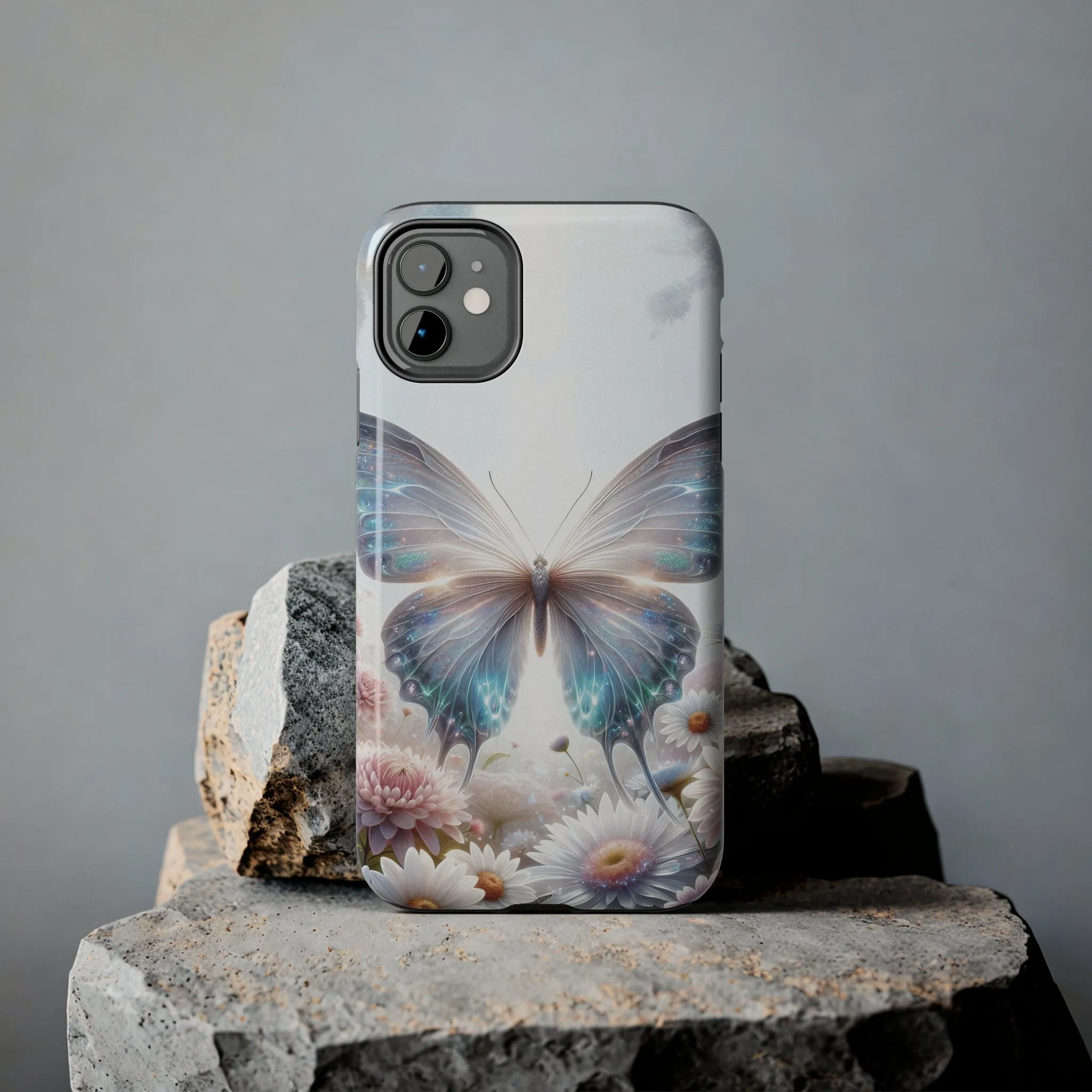 Fantasy Butterfly and Floral design Tough Phone Case compatible with a large variety of iphone models