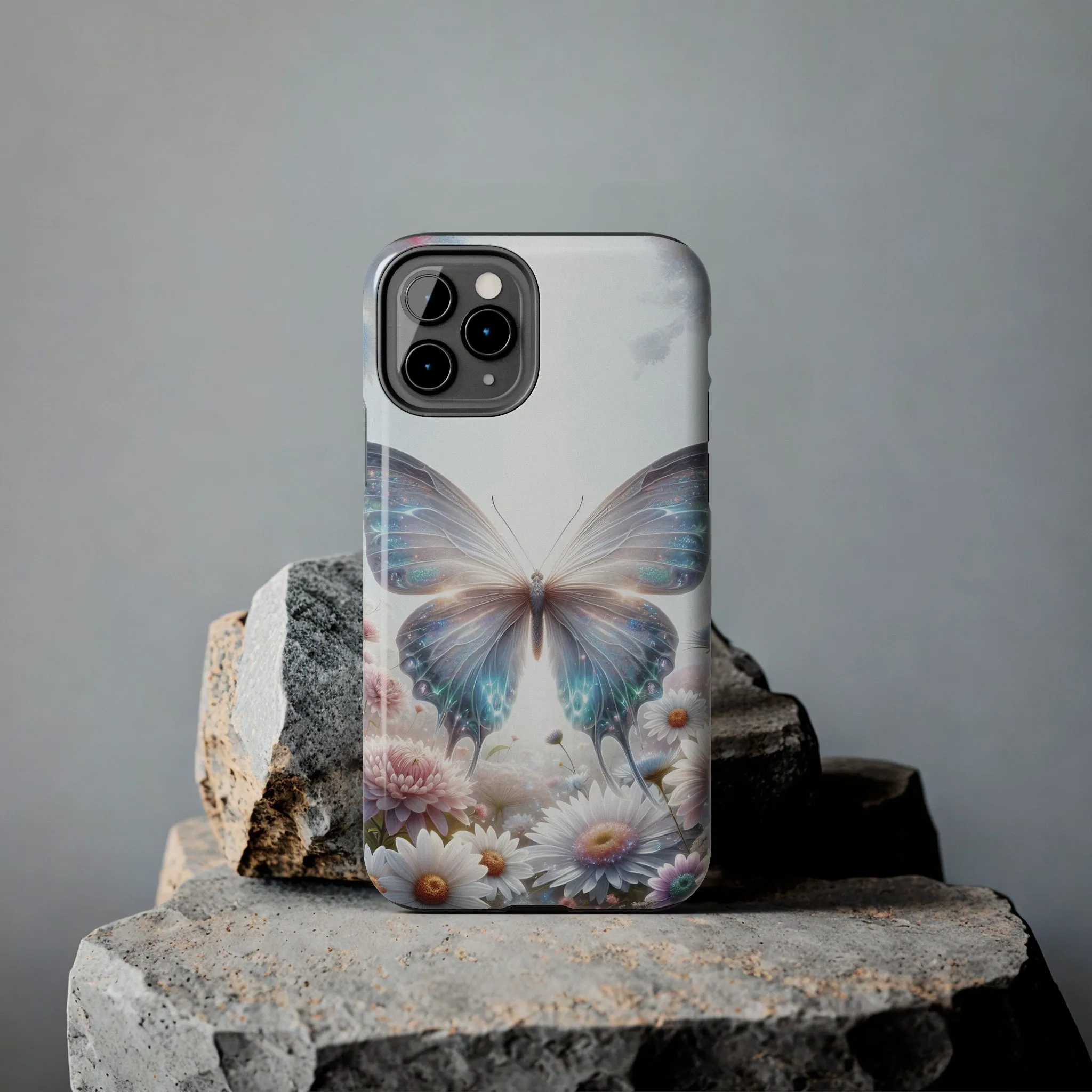 Fantasy Butterfly and Floral design Tough Phone Case compatible with a large variety of iphone models