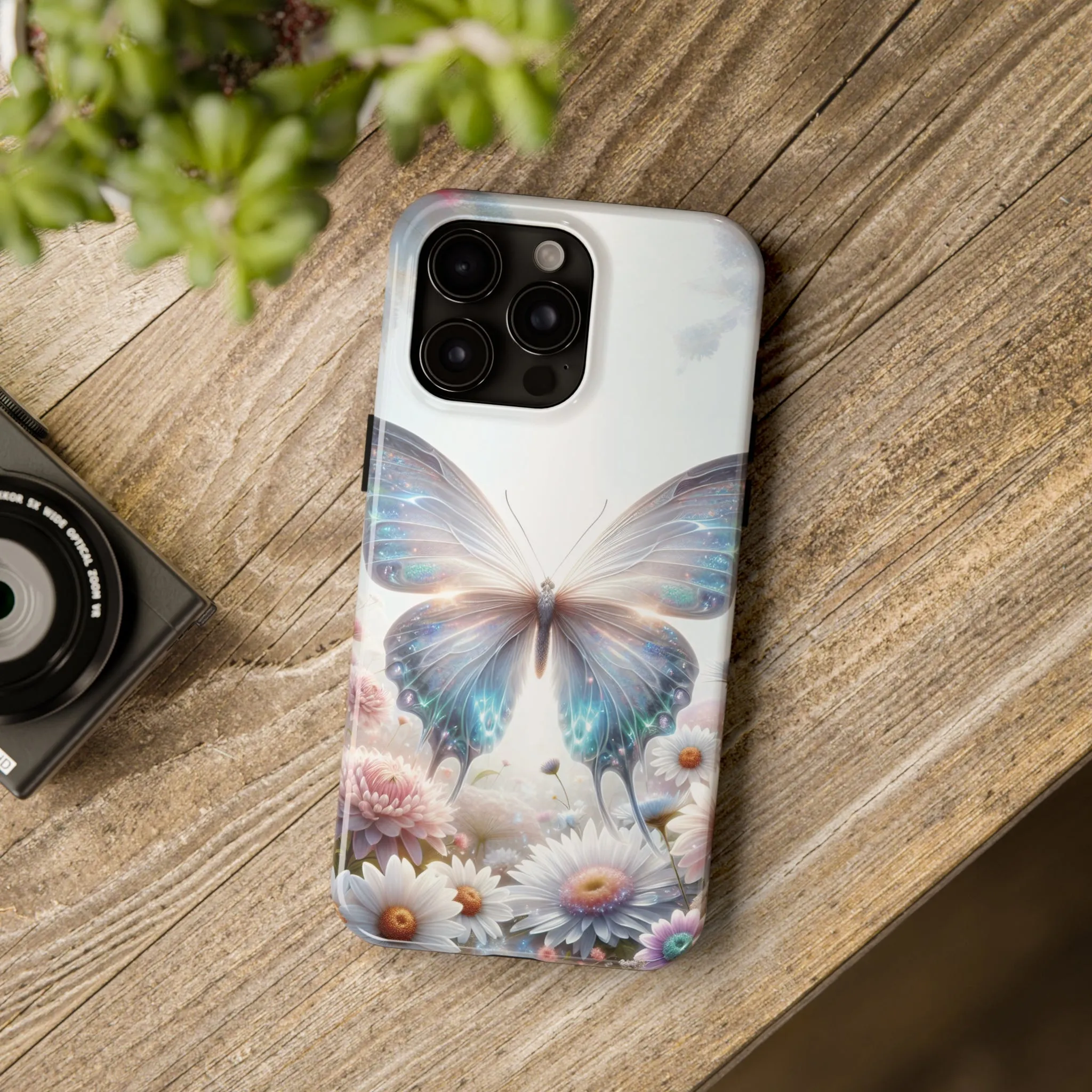 Fantasy Butterfly and Floral design Tough Phone Case compatible with a large variety of iphone models