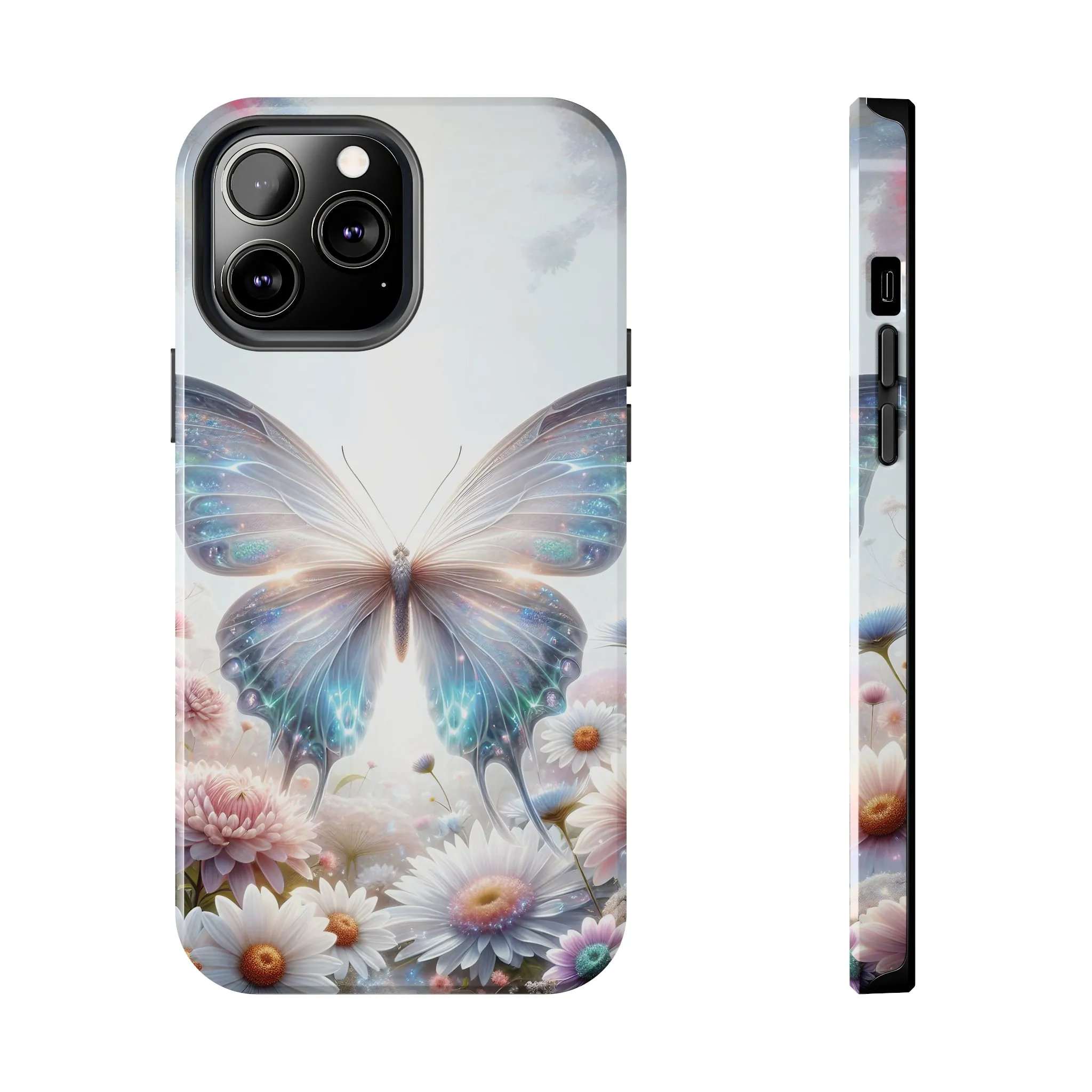 Fantasy Butterfly and Floral design Tough Phone Case compatible with a large variety of iphone models