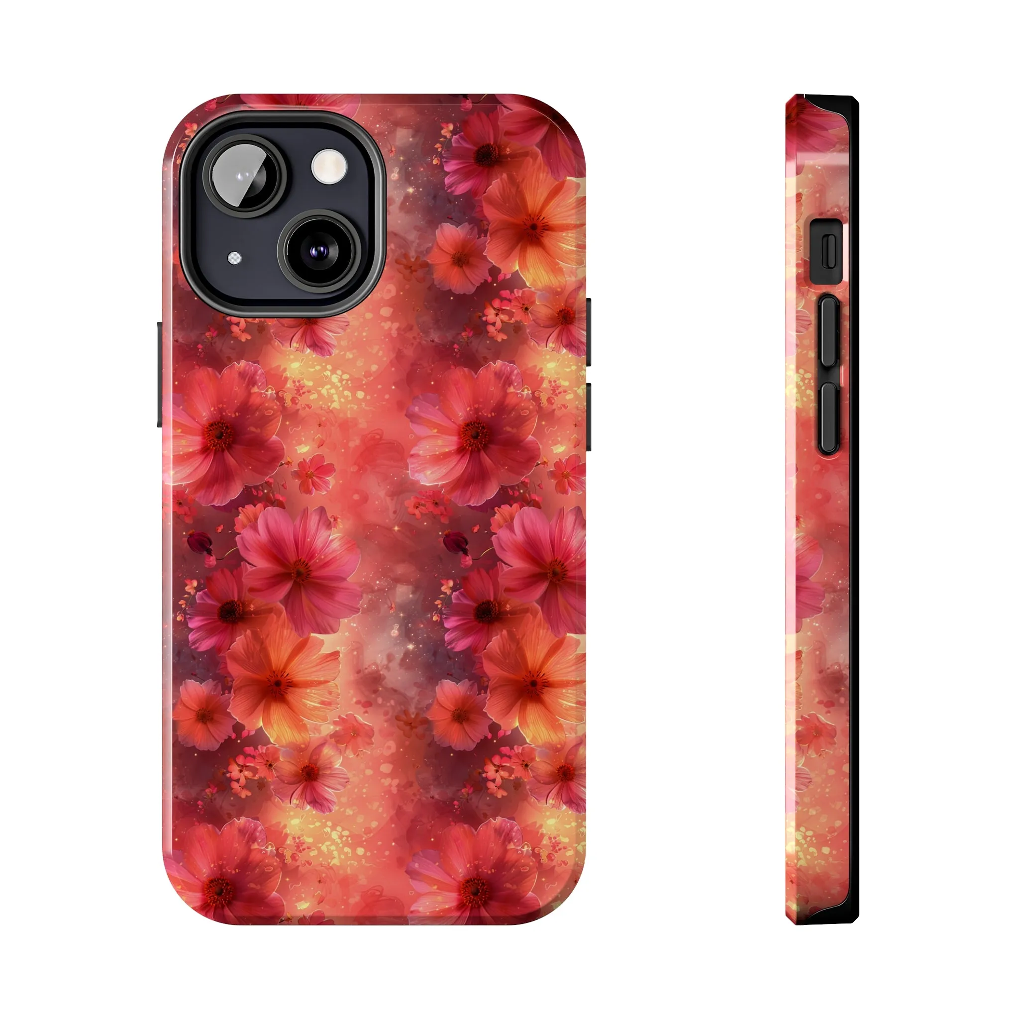 Fantasy Grunge Floral pattern iPhone Case, Aesthetic Phone Cover, Artsy Floral Design, Protective Phone Cover compatible with a large variety of iPhone models, Phone Case, Gift