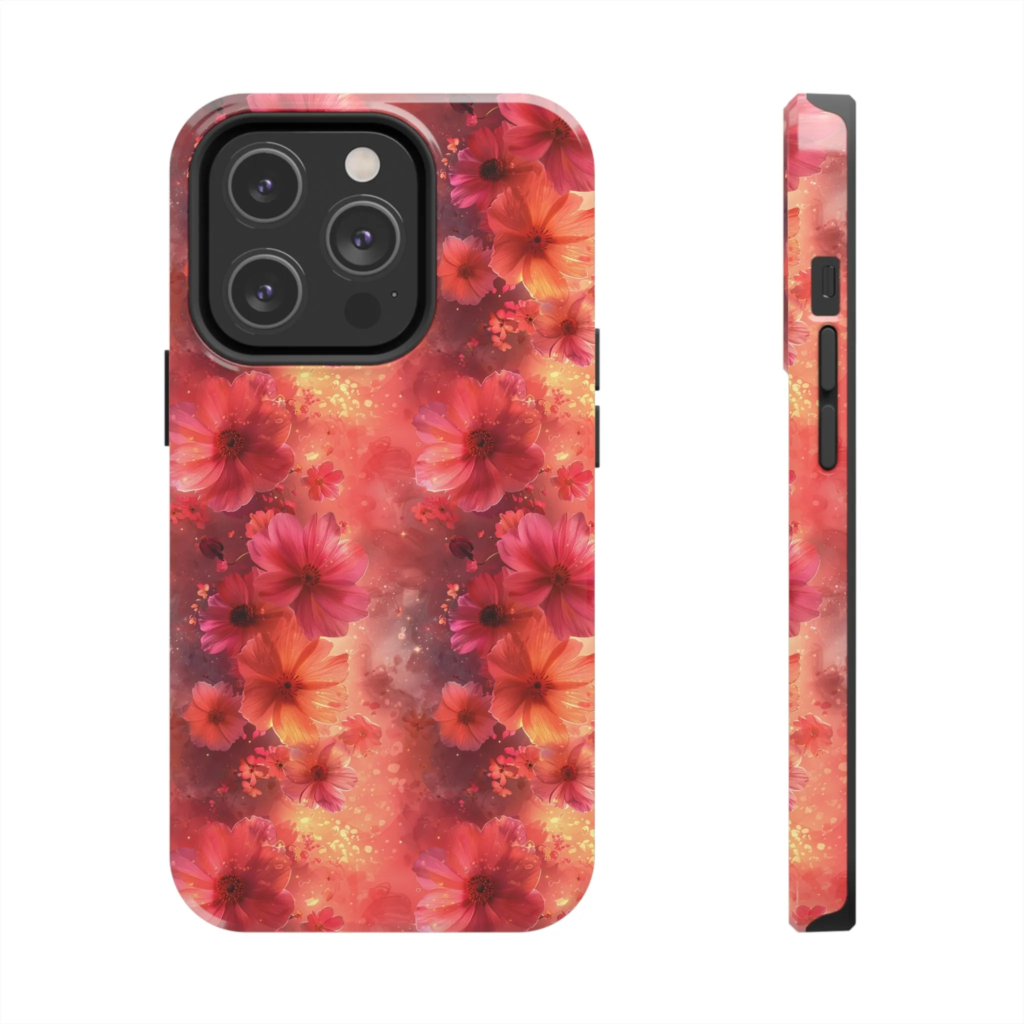 Fantasy Grunge Floral pattern iPhone Case, Aesthetic Phone Cover, Artsy Floral Design, Protective Phone Cover compatible with a large variety of iPhone models, Phone Case, Gift