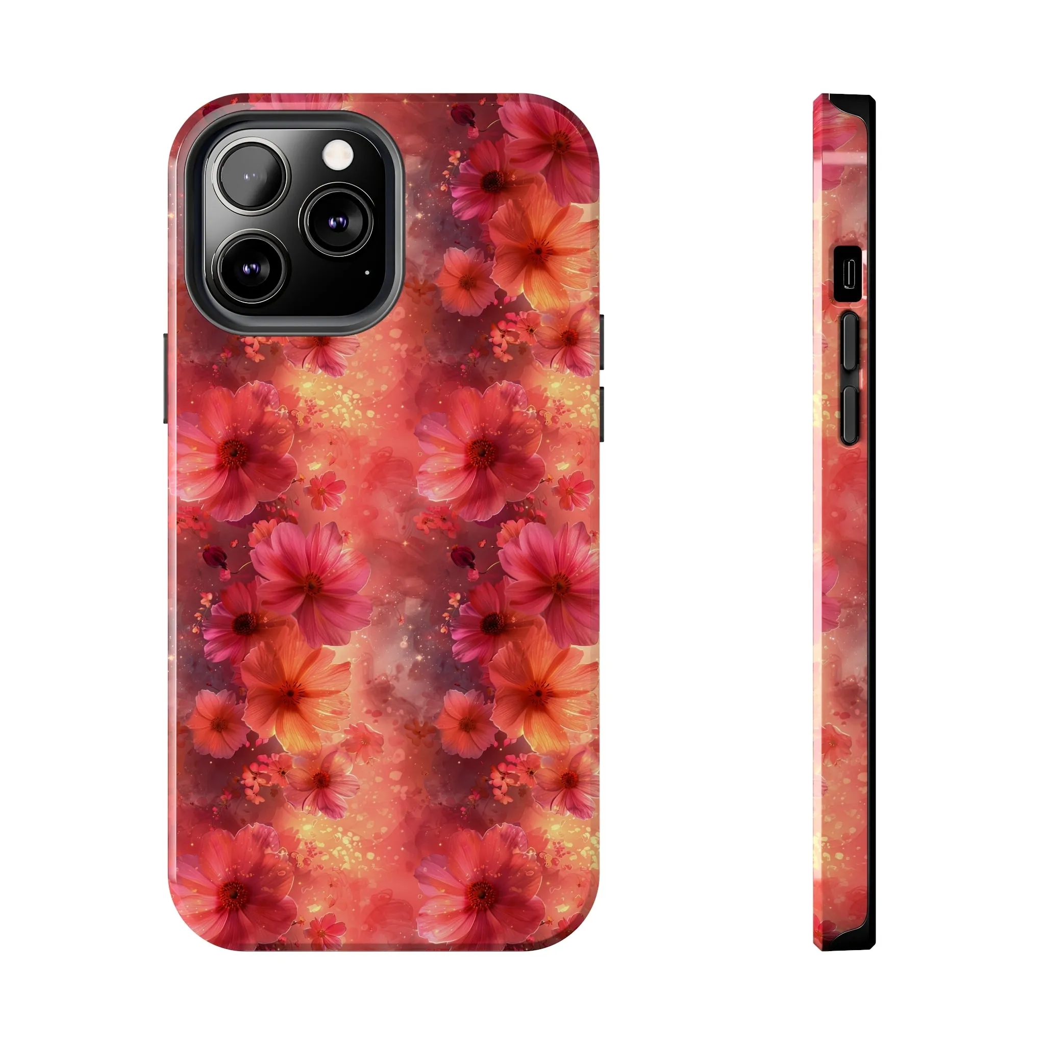 Fantasy Grunge Floral pattern iPhone Case, Aesthetic Phone Cover, Artsy Floral Design, Protective Phone Cover compatible with a large variety of iPhone models, Phone Case, Gift