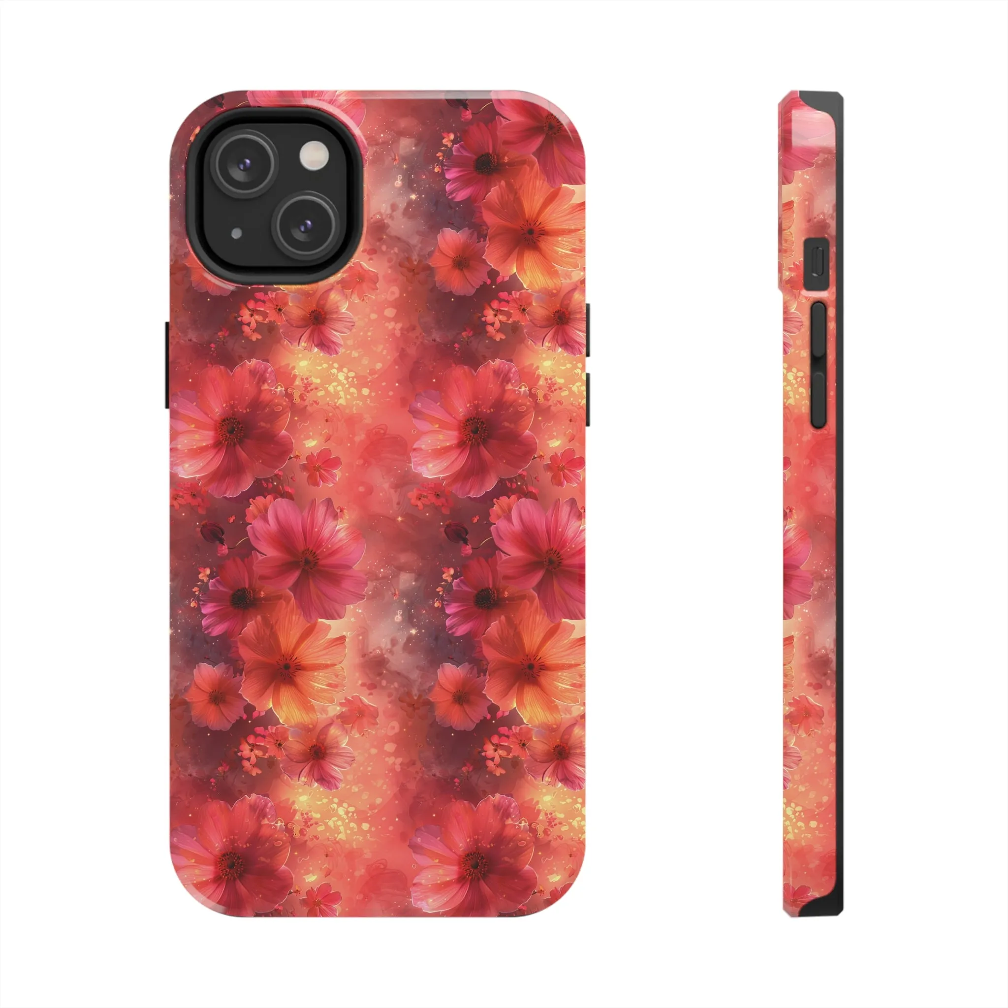 Fantasy Grunge Floral pattern iPhone Case, Aesthetic Phone Cover, Artsy Floral Design, Protective Phone Cover compatible with a large variety of iPhone models, Phone Case, Gift