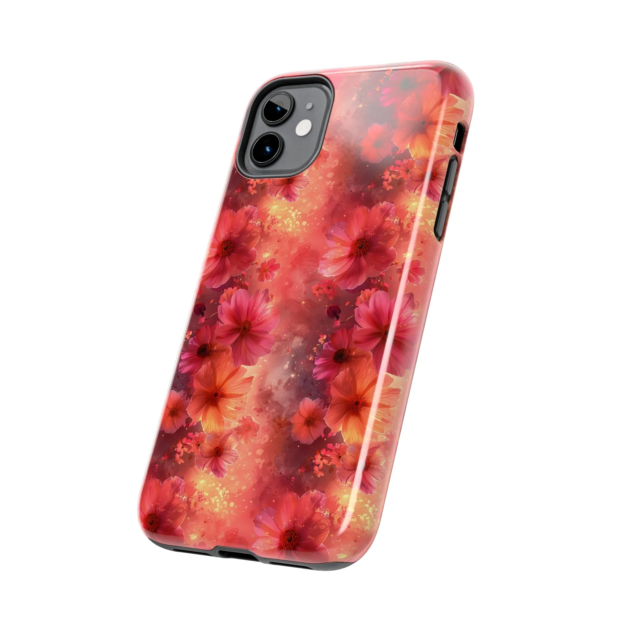 Fantasy Grunge Floral pattern iPhone Case, Aesthetic Phone Cover, Artsy Floral Design, Protective Phone Cover compatible with a large variety of iPhone models, Phone Case, Gift