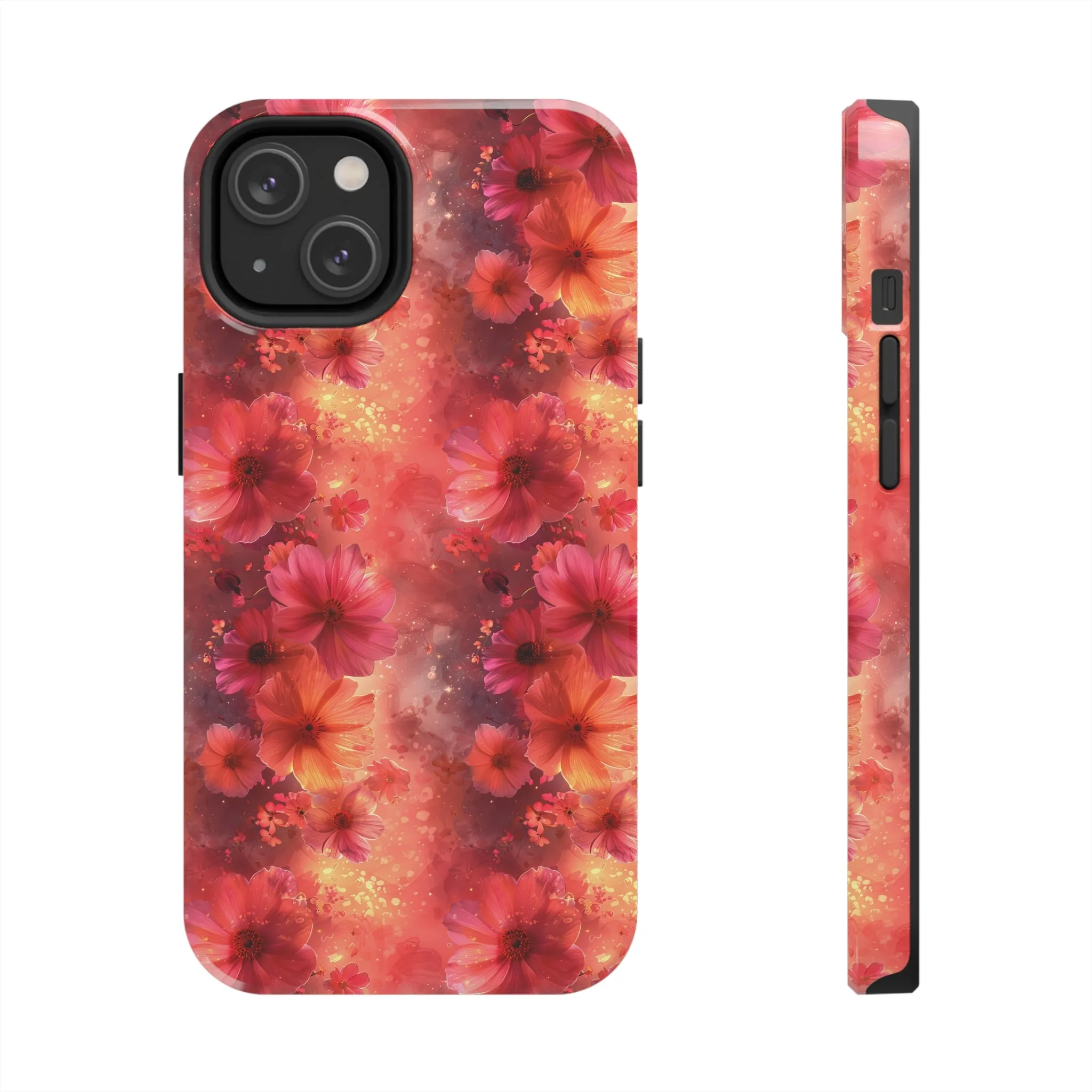 Fantasy Grunge Floral pattern iPhone Case, Aesthetic Phone Cover, Artsy Floral Design, Protective Phone Cover compatible with a large variety of iPhone models, Phone Case, Gift