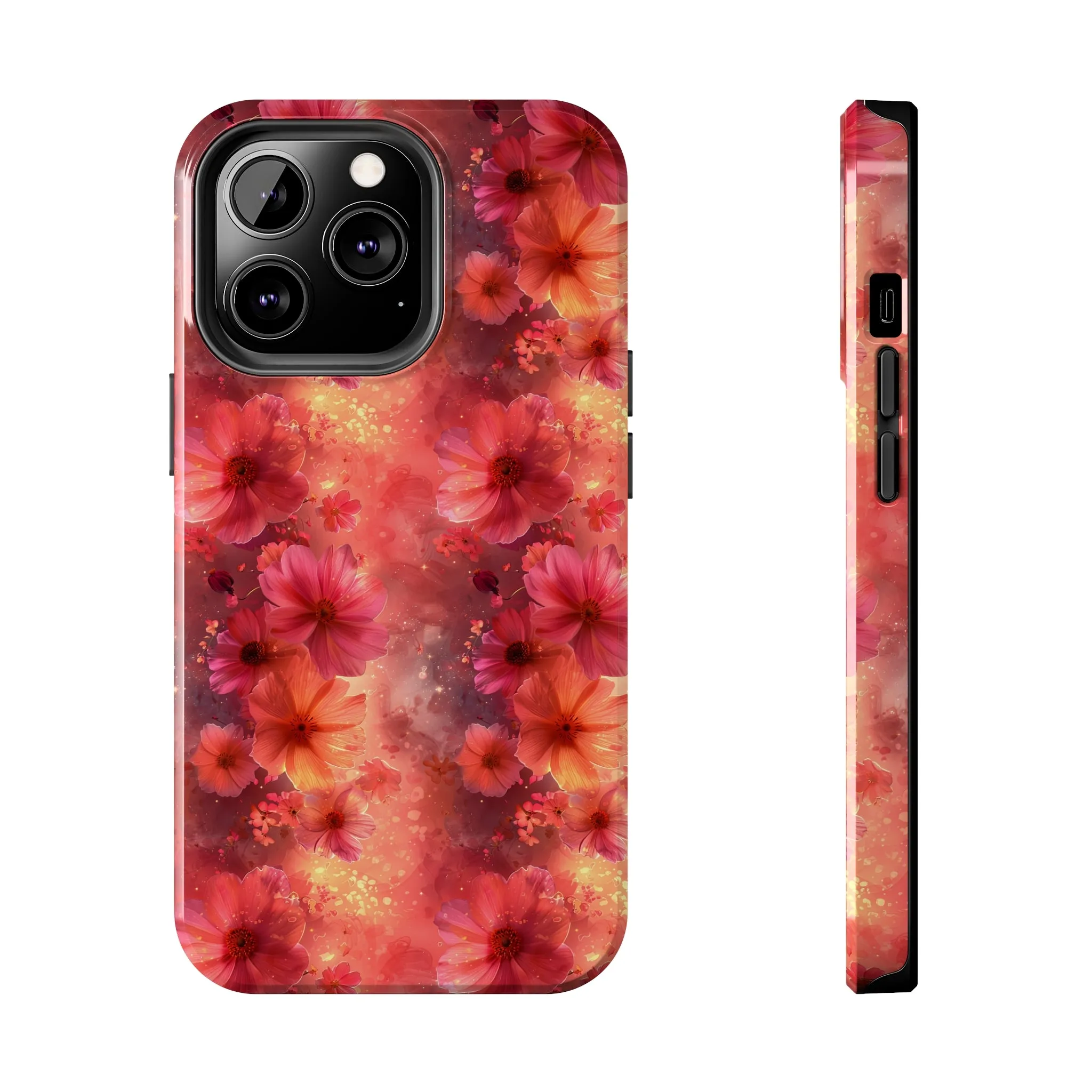 Fantasy Grunge Floral pattern iPhone Case, Aesthetic Phone Cover, Artsy Floral Design, Protective Phone Cover compatible with a large variety of iPhone models, Phone Case, Gift