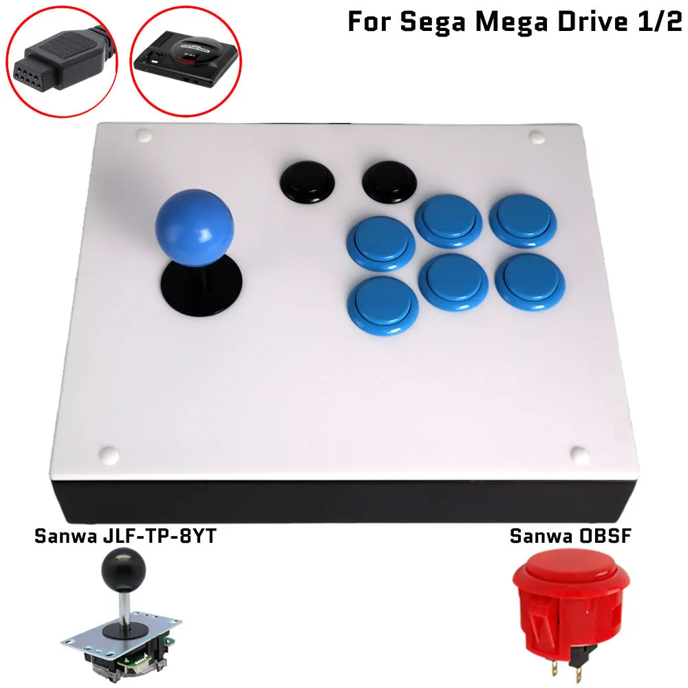 FightBox R3 Arcade Fight Stick Game Controller For Sega Mega Drive 1/2