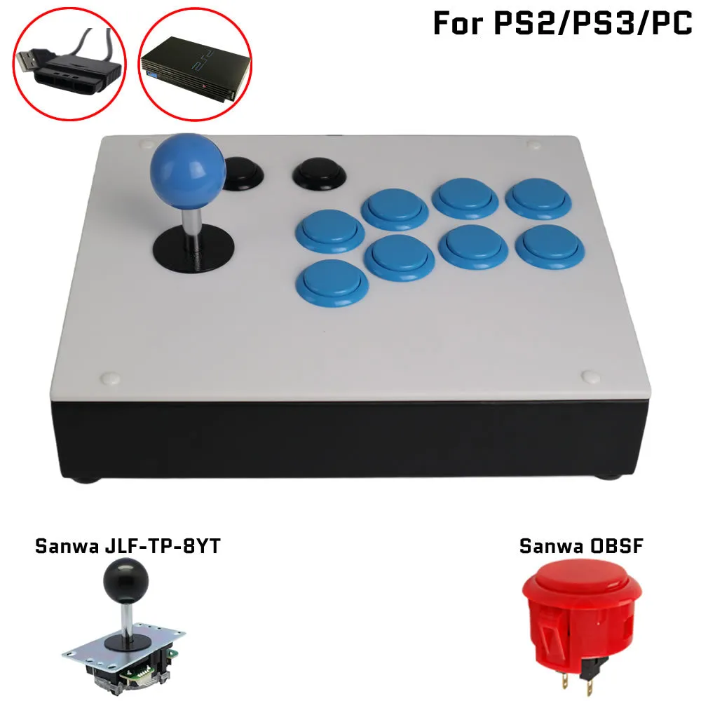 FightBox R4 Arcade Fight Stick Game Controller For PS2/PS3/PC