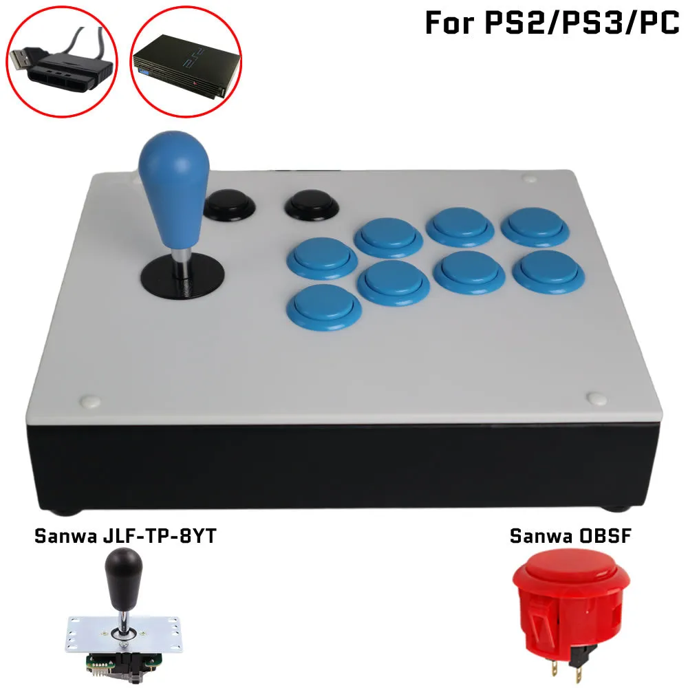 FightBox R4 Arcade Fight Stick Game Controller For PS2/PS3/PC