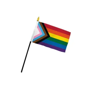 Flags Importer 4" x 6" Progress Stick Pride Flag