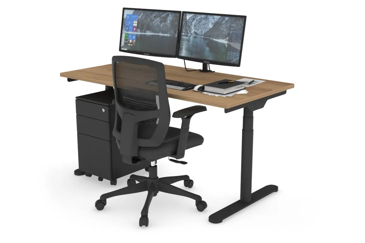 Flexi Premium Height Adjustable Single Workstation [1400L x 700W]