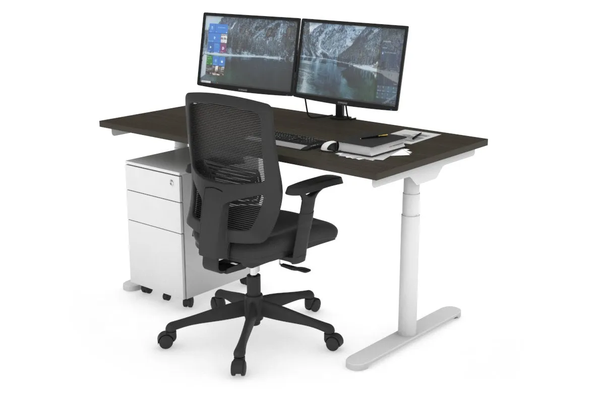 Flexi Premium Height Adjustable Single Workstation [1400L x 700W]