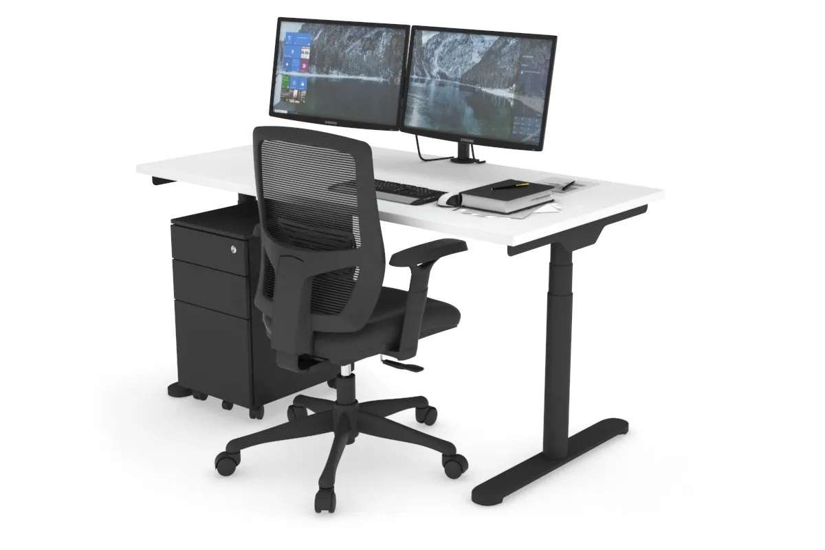 Flexi Premium Height Adjustable Single Workstation [1400L x 700W]