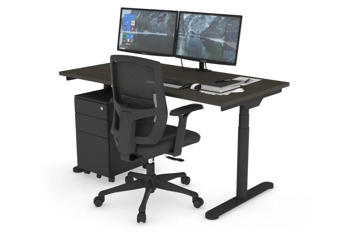 Flexi Premium Height Adjustable Single Workstation [1400L x 700W]