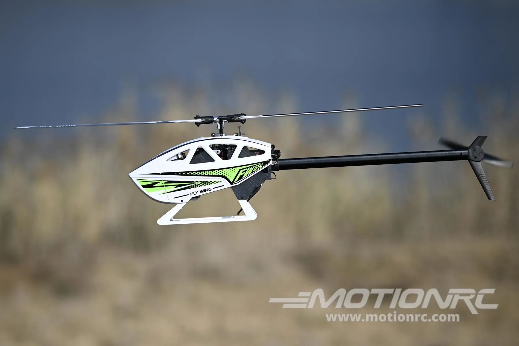 Fly Wing 450L V3 450 Size White GPS Stabilized Helicopter - RTF