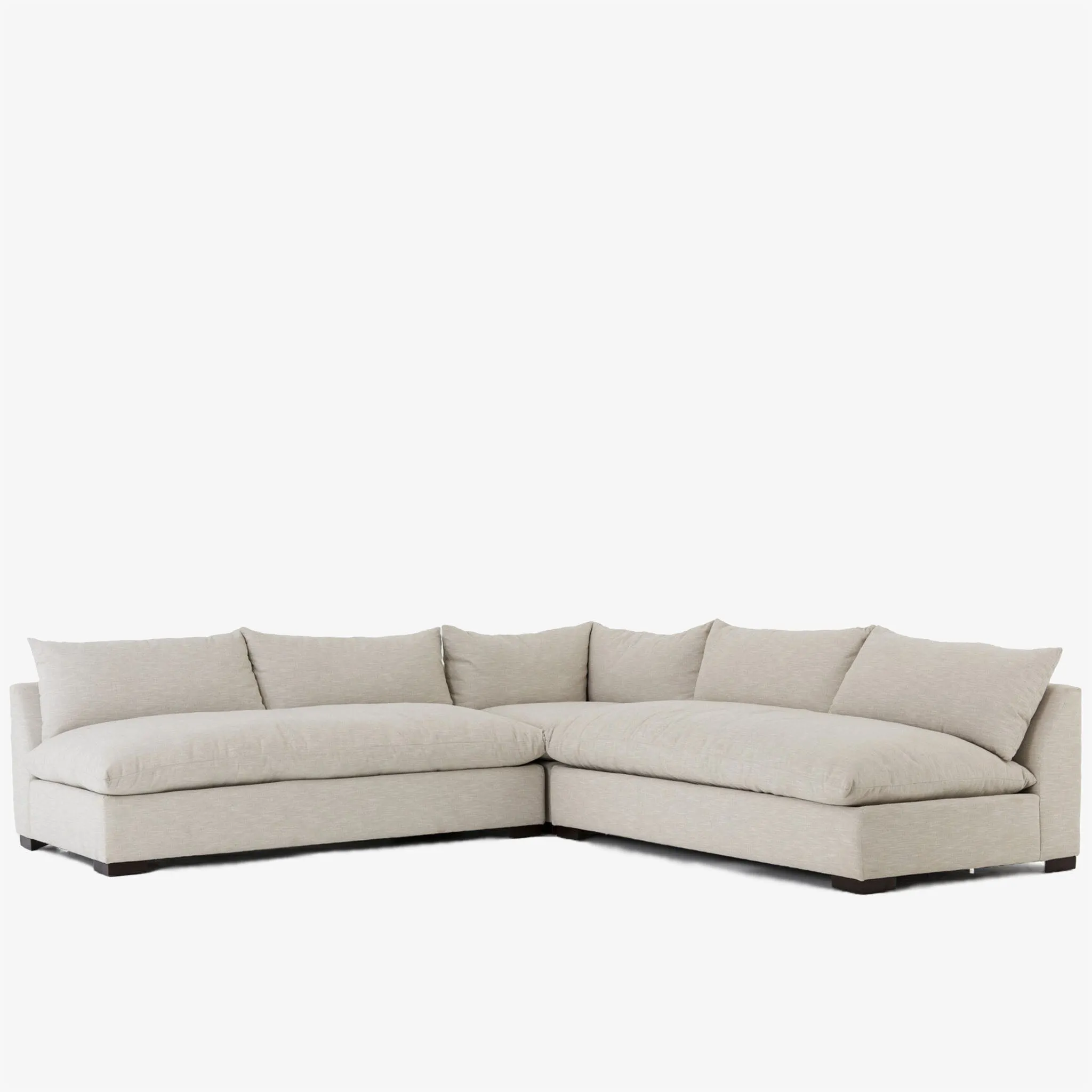 Four Hands Grant 3-Piece Sectional in Ashby Oatmeal