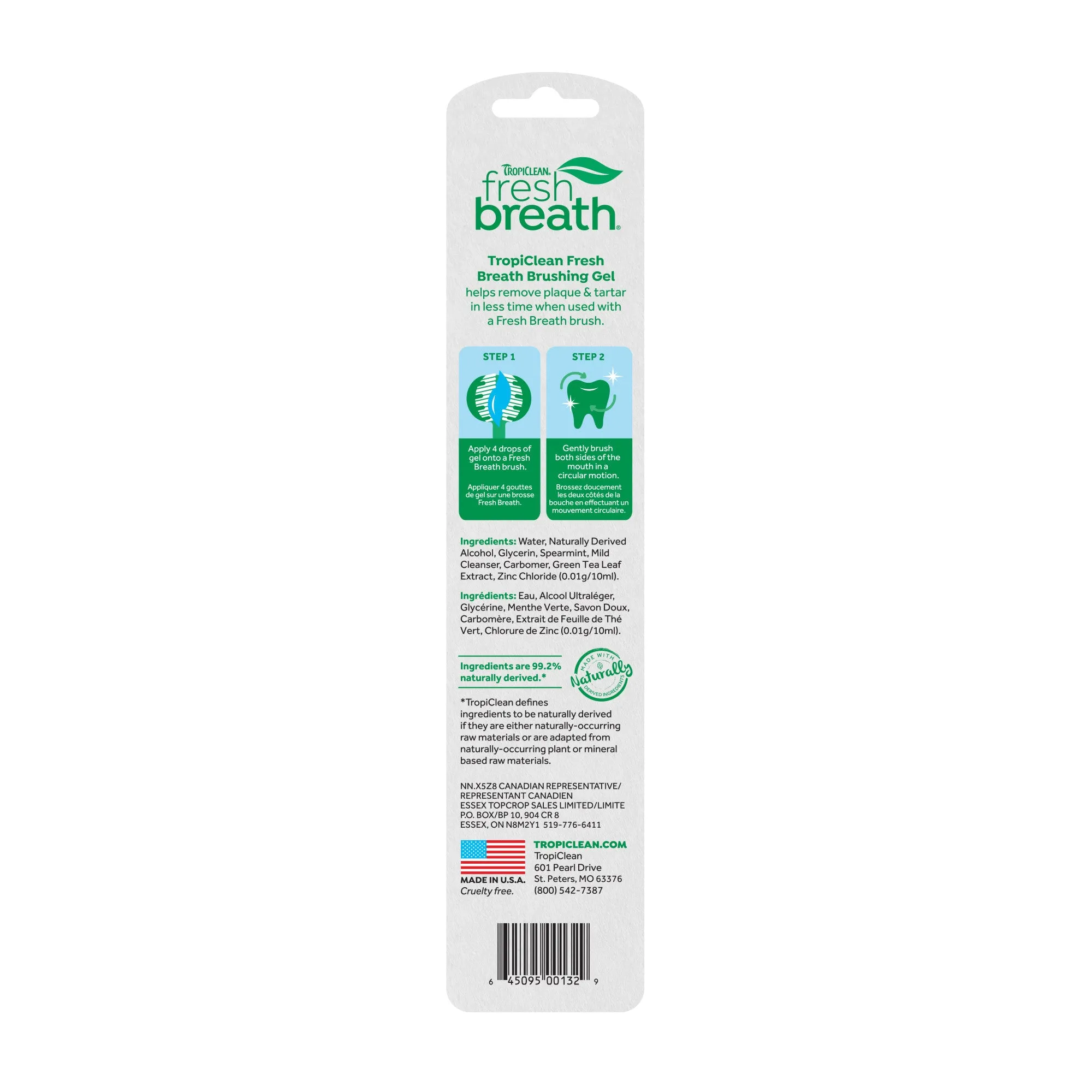 Fresh Breath Dental & Oral Care Brushing Gel for Dogs