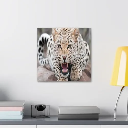 GADGETS WRAP Canvas Gallery Wrap Framed for Home Office Studio Living Room Decoration (10x10inch) - Leopard