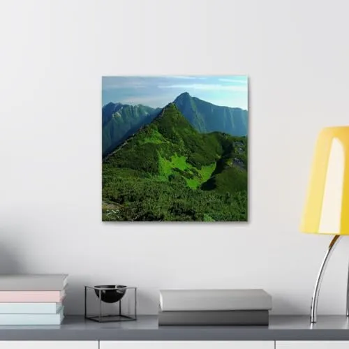 GADGETS WRAP Canvas Gallery Wrap Framed for Home Office Studio Living Room Decoration (10x10inch) - Mount Yari Japan Landscape