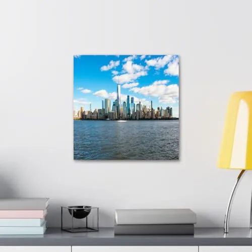 GADGETS WRAP Canvas Gallery Wrap Framed for Home Office Studio Living Room Decoration (10x10inch) - Newyork Beautiful Skylne