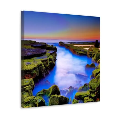 GADGETS WRAP Canvas Gallery Wrap Framed for Home Office Studio Living Room Decoration (10x10inch) - Ocean 23