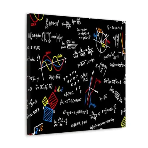 GADGETS WRAP Canvas Gallery Wrap Framed for Home Office Studio Living Room Decoration (10x10inch) - Omg Maths