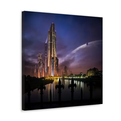 GADGETS WRAP Canvas Gallery Wrap Framed for Home Office Studio Living Room Decoration (10x10inch) - Ordinary Morning