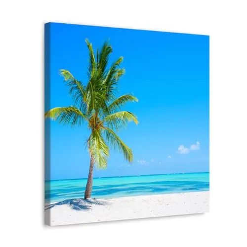 GADGETS WRAP Canvas Gallery Wrap Framed for Home Office Studio Living Room Decoration (10x10inch) - Palm Tree (2)