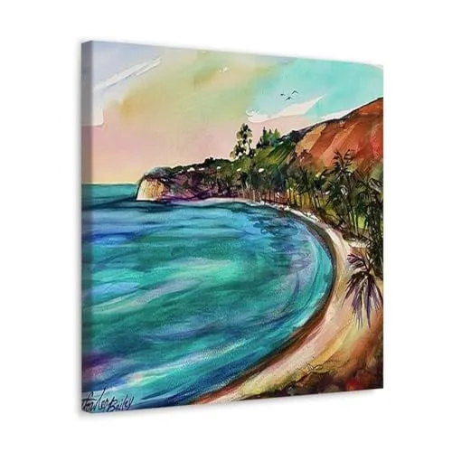 GADGETS WRAP Canvas Gallery Wrap Framed for Home Office Studio Living Room Decoration (10x10inch) - Refugio Point For Val