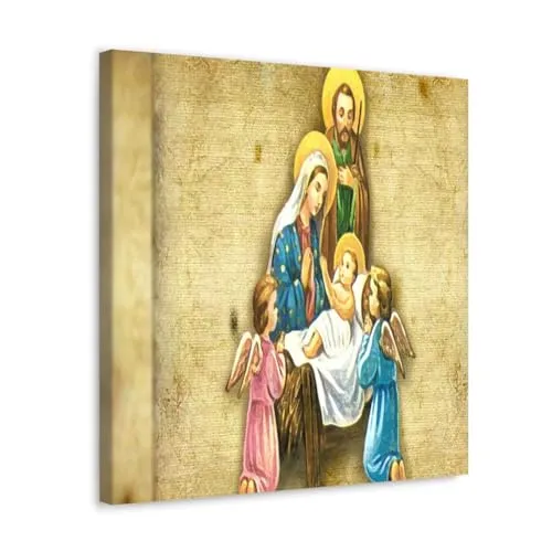 GADGETS WRAP Canvas Gallery Wrap Framed for Home Office Studio Living Room Decoration (10x10inch) - Roman Catholic