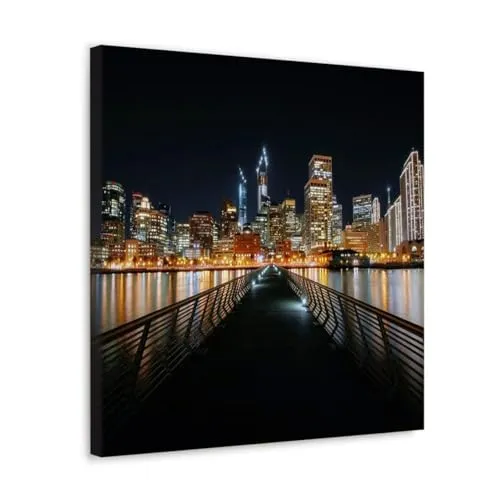 GADGETS WRAP Canvas Gallery Wrap Framed for Home Office Studio Living Room Decoration (10x10inch) - San Francisco (2)