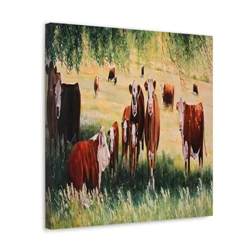 GADGETS WRAP Canvas Gallery Wrap Framed for Home Office Studio Living Room Decoration (10x10inch) - Summer Pastures Print