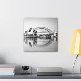 GADGETS WRAP Canvas Gallery Wrap Framed for Home Office Studio Living Room Decoration (10x10inch) - Sydney Opera House