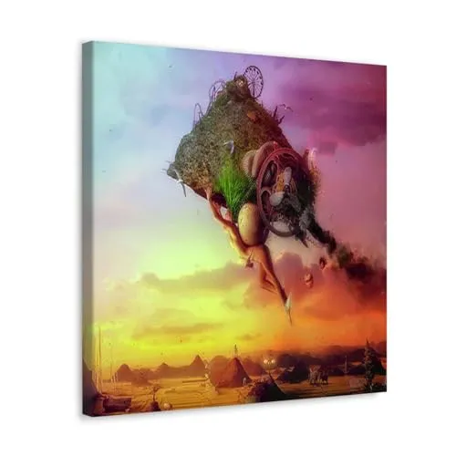 GADGETS WRAP Canvas Gallery Wrap Framed for Home Office Studio Living Room Decoration (10x10inch) - The Carnival Is Over Print