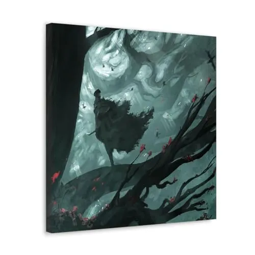 GADGETS WRAP Canvas Gallery Wrap Framed for Home Office Studio Living Room Decoration (10x10inch) - The Crow