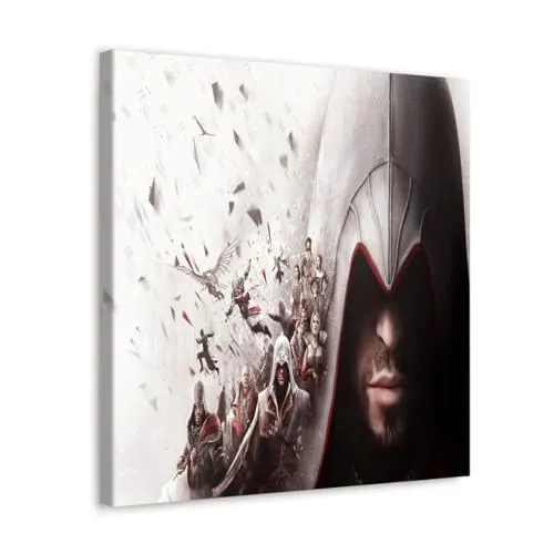 GADGETS WRAP Canvas Gallery Wrap Framed for Home Office Studio Living Room Decoration (10x10inch) - The Ezio Assassins Creed