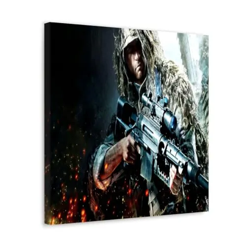 GADGETS WRAP Canvas Gallery Wrap Framed for Home Office Studio Living Room Decoration (10x10inch) - The Game Begains