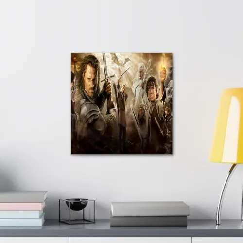 GADGETS WRAP Canvas Gallery Wrap Framed for Home Office Studio Living Room Decoration (10x10inch) - The Lord Of The Rings Characters